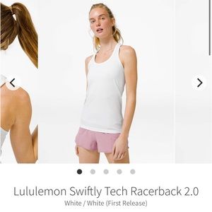 Lululemon - Swiftly Tech Racerback Tank - Size 4 - Color white